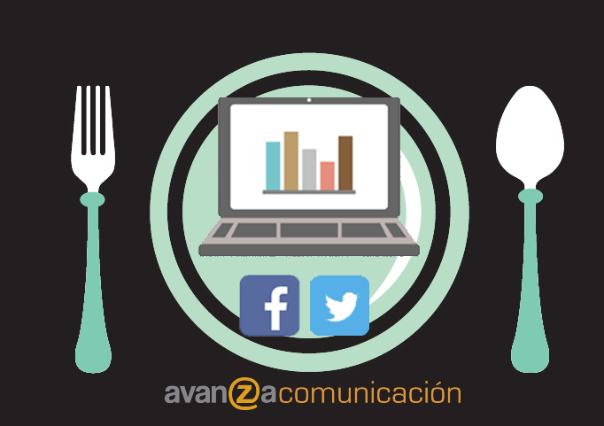 Plato con la receta de marketing online para la empresa